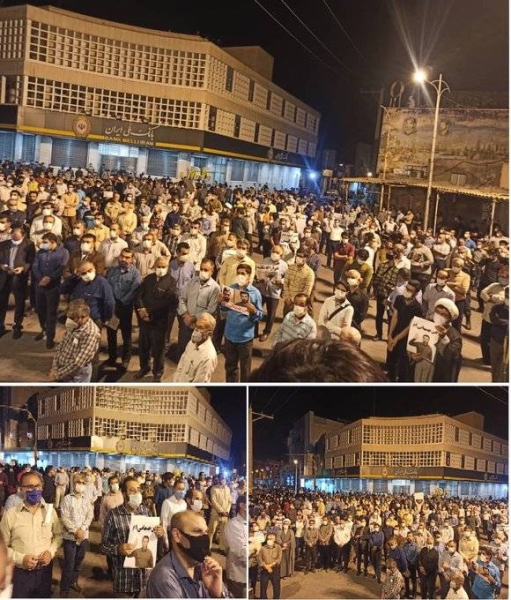Protesters in Iran's southwestern Behbahan last week. — Courtesy: Twitter
