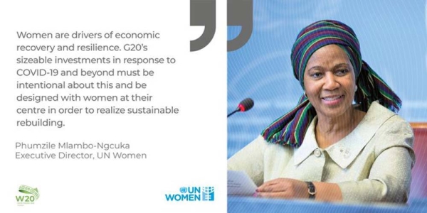 UN Women, W20 call on G20 members to recognize women as drivers of economic recovery