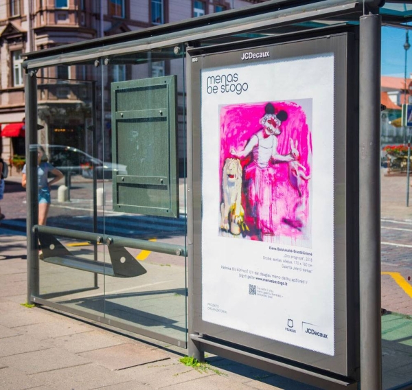 Art by Monika Radziunaite on an outdoor advertising stand in Vilnius. — courtesy photo Go-Vilnius