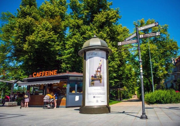 Art by Monika Radziunaite on an outdoor advertising stand in Vilnius. — courtesy photo Go-Vilnius