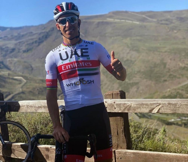 The UAE Team Emirates will be heading to Spain for the Vuelta Burgos (2.Pro) which runs from July 28 to Aug. 1. The team is seen training at Sierra Nevada.