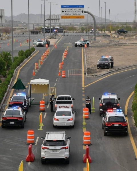 All roads leading to the holy sites are being strictly monitored. — (photo credit: Makkah region) 