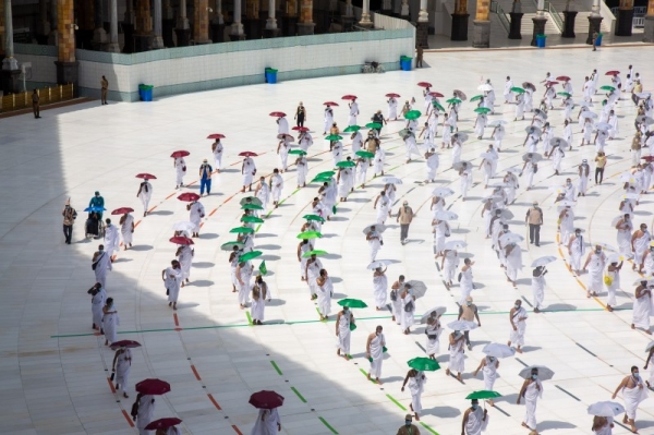 Dedicated paths for each group of pilgrims at Grand Mosque