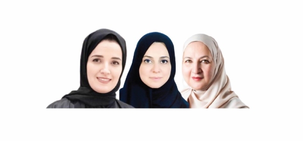 From the right Dr. Amal Fatani, Dr. Yousra Al-Jazairi and Dr. Fahdah Al-Sheikh.