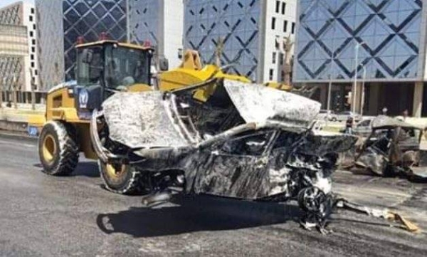Eight citizens were injured in a multi-vehicle collision early Saturday on the Ring Road in Cairo. — Courtesy photo
