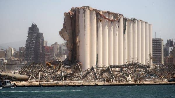 A general view shows the damaged grain silo following Tuesday's blast in Beirut's port area. — Courtesy photo
