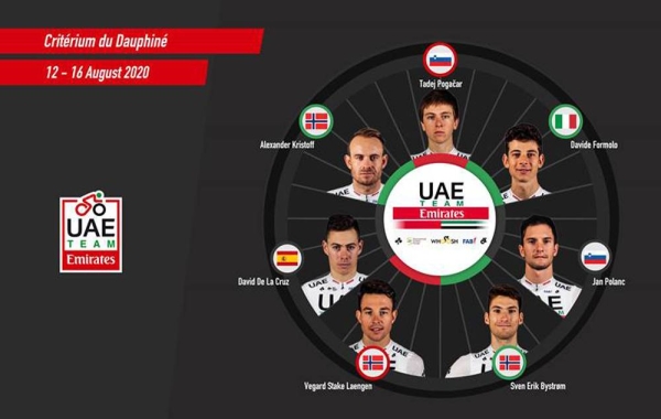 Pogacar to lead UAE Team Emirates at the Dauphine