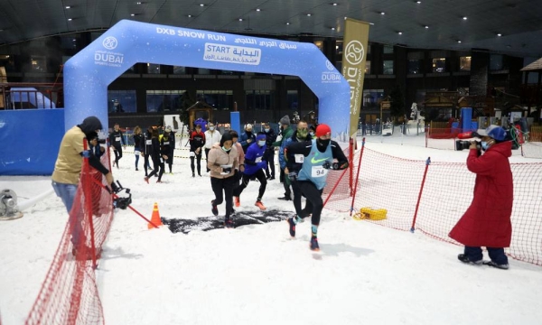 Buti Al Nuaimi of the UAE and Pia Hansske of Germany were fastest in their respective categories in the DXB Snow Run at Ski Dubai, Mall of the Emirates, on Friday morning.