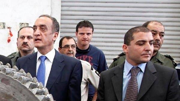 Former Lebanese Customs chief Shafik Merhi (center) and current chief Badri Daher (right) are seen in this file picture at the Port of Beirut.
