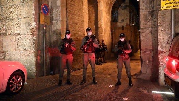 Israeli security personnel secure an entrance to Jerusalem's Old City following a stabbing attack, Monday. — Courtesy photo
