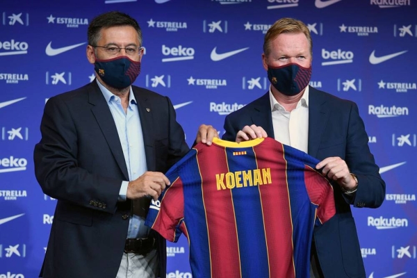 Barcelona have appointed Ronald Koeman as the club's new coach on a two-year deal following the dismissal of Quique Setien on Monday.