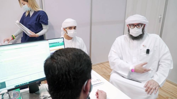 Ahmed Mohammed Al Shaibani volunteers to participate in a coronavirus clinical trial.
