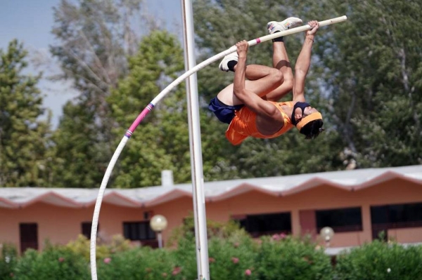 Philippine’s EJ Obiena came second with a height of 5.60 meters.
