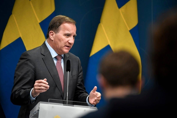 Sweden’s Prime Minister Stefan Lofven speaks during a press briefing on the coronavirus pandemic situation in Stockholm. — Courtesy photo
