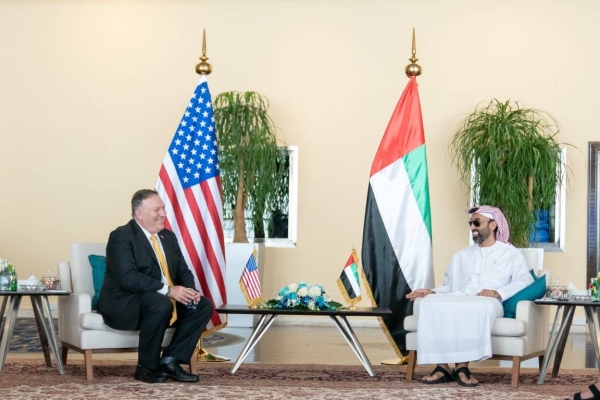 US Secretary of State MikePompeo was received by UAE National Security Adviser Sheikh Tahnoun bin Zayed Al Nahyan. — WAM
