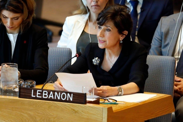 Lebanon's Ambassador Amal Mudallali speaks in the Security Council at the UN headquarters in this file photo. 
