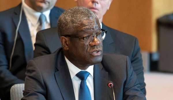 Dr. Denis Mukwege addresses the Security Council on sexual violence in conflict, 23 April 2019. — courtesy UN Photo/Evan Schneider