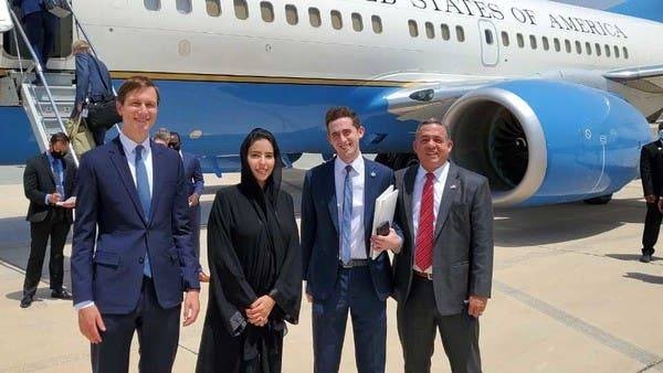 UAE Minister of Foreign Affairs' Hend Al-Otaiba with the Israeli and US delegation to the UAE. — Photo courtesy: Twitter 
