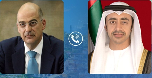 Foreign Minister of the United Arab Emirates Sheikh Abdullah bin Zayed Al Nahyan on Thursday reviewed with his Greek counterpart Nikos Dendias. — WAM photo