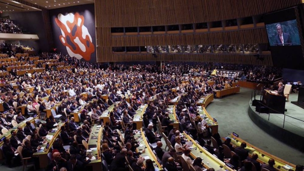 The General Assembly of the United Nations meets in person for the first time since March, following the outbreak of the COVID-19 pandemic. — courtesy UN Photo/Eskinder Debebe