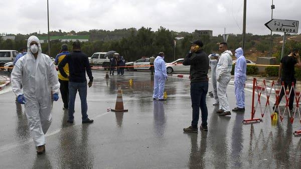 Forensic police investigate the site of an attack on National Guard officers in Sousse, south of the capital Tunis on Sunday.  — Courtesy photo