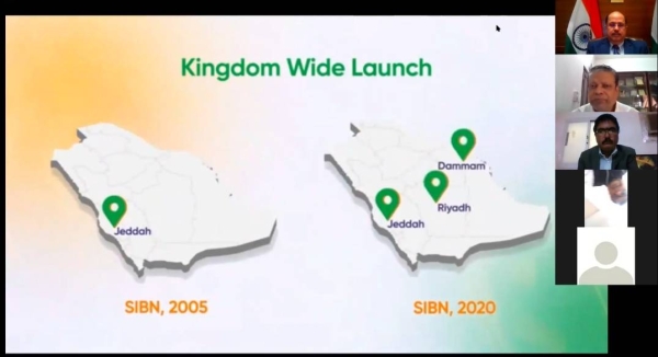 The virtual launching ceremony held by the Indian Embassy and chaired by the SIBN Patron Dr. Ausaf Sayeed, Ambassador of India to Saudi Arabia, on Saturday.