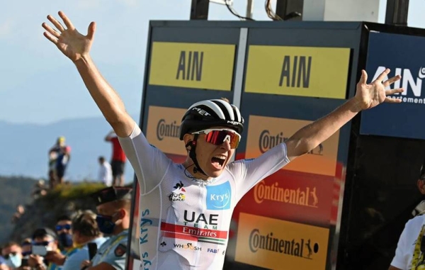 UAE Team Emirates’ Tadej Pogacar claimed his second stage victory of the Tour de France and the third for the Emirati squad,