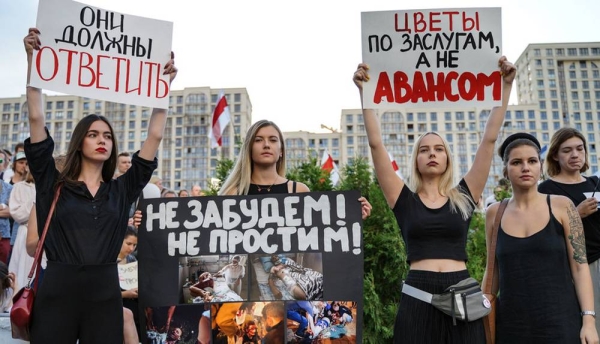 The violence used by security forces across Belarus against peaceful protesters was strongly criticized by UN human rights experts. — courtesy Kseniya Halubovich