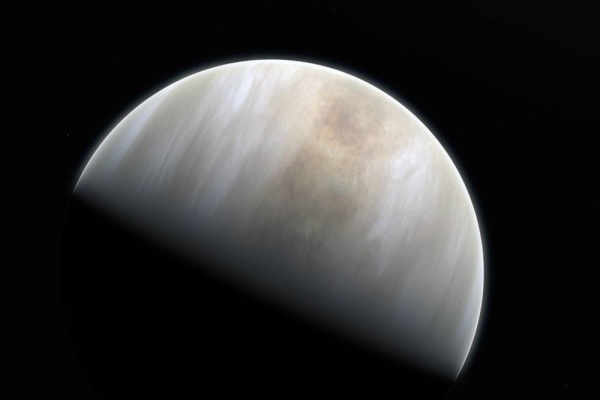 This artistic impression depicts Venus. Astronomers at MIT, Cardiff University, and elsewhere may have observed signs of life in the atmosphere of Venus. — courtesy ESO (European Space Organization)/M. Kornmesser & NASA/JPL/Caltech