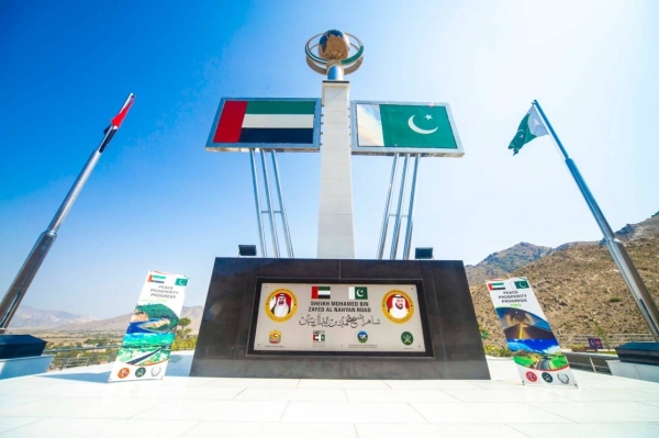 The road connects nine cities and six villages and will be used by more than 627,000 people. Its width spans 9.3 meters and includes a tunnel and nine intersecting bridges and a drainage system to protect against torrential waters. — WAM photos