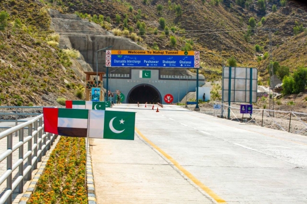 The road connects nine cities and six villages and will be used by more than 627,000 people. Its width spans 9.3 meters and includes a tunnel and nine intersecting bridges and a drainage system to protect against torrential waters. — WAM photos