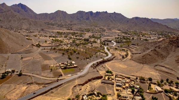 The road connects nine cities and six villages and will be used by more than 627,000 people. Its width spans 9.3 meters and includes a tunnel and nine intersecting bridges and a drainage system to protect against torrential waters. — WAM photos