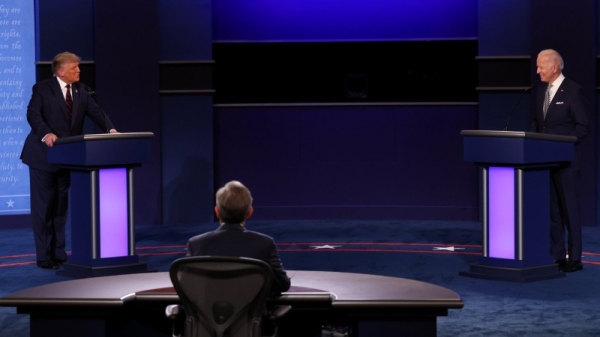  President Donald Trump and Democratic rival Joe Biden during the first presidential debate.