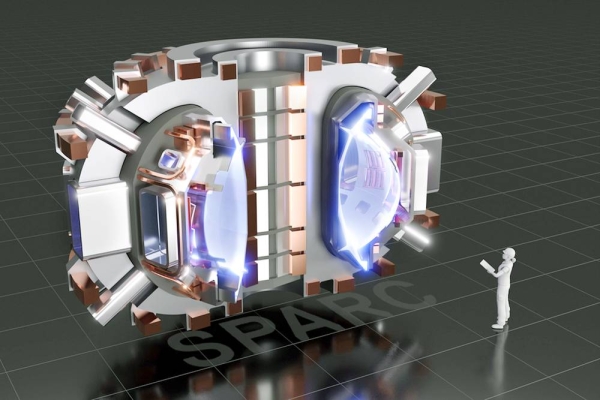 This image shows a cutaway rendering of SPARC, a compact, high-field, DT burning tokamak, currently under design by a team from the Massachusetts Institute of Technology and Commonwealth Fusion Systems. Its mission is to create and confine a plasma that produces net fusion energy. — courtesy CFS/MIT-PSFC — CAD Rendering by T. Henderson