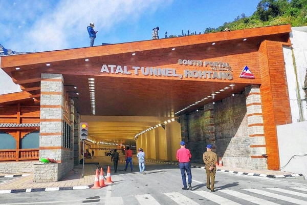 View of world's longest high-altitude tunnel on Manali-Leh national highway. —  courtesy photo