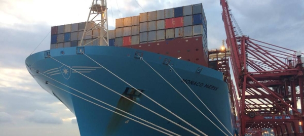 A cargo ship docked at a port. — Courtesy photo