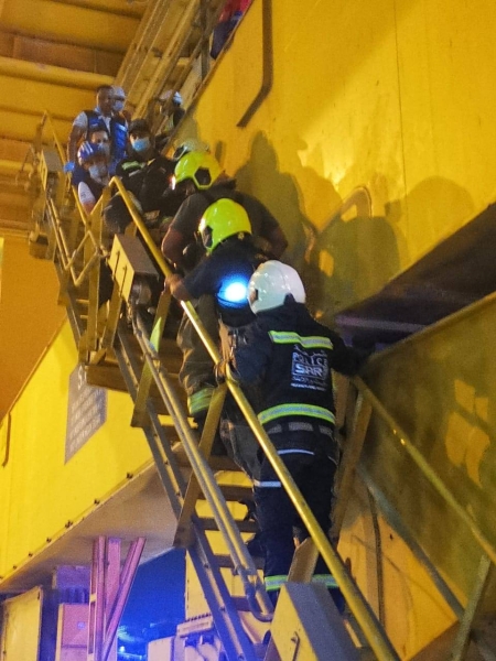 The Dubai Police has rescued a crane operator who suffered a heart attack while performing his duties 65 meters from the ground. — WAM photos