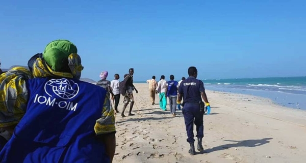 
File photo shows staff from the IOM’s Obock response center and local officials respond to assist migrants in distress off the coast of Djibouti. — courtesy IOM