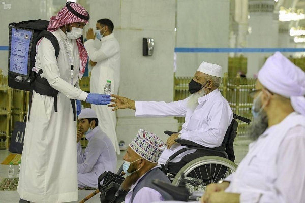  The General Presidency for the Affairs of the Two Holy Mosques has allocated special entrances and a place for prayers on the first floor at the Grand Holy Mosque for people with disabilities. — SPA photos