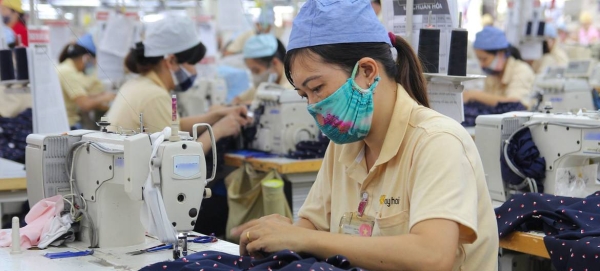 Women at work in a garment factory in Hai Phong, Vietnam, in this file picture. — Courtesy photo