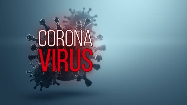The inscription coronavirus on the background of the image of the virus. — Courtesy photo