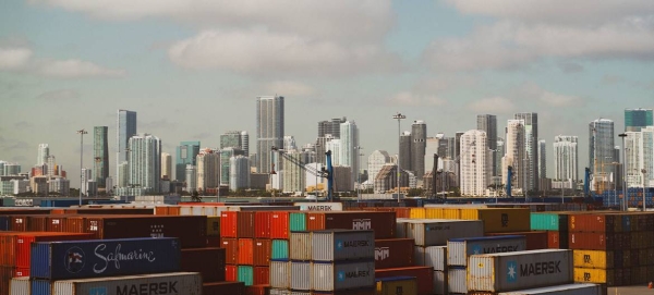 Shipping containers are seen at a port in Miami, the United States, in this file picture. — Courtesy photo
