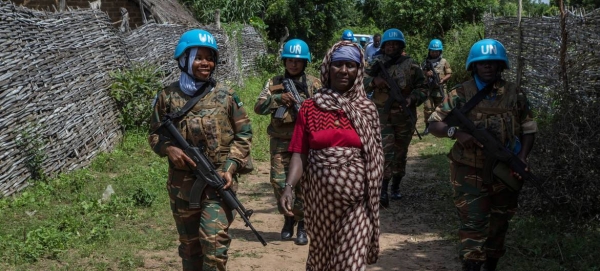Zambian women peacekeepers patrol in the northeastern Central African Republic as part of the UN mission in the country, MINUSCA. — Courtesy photo