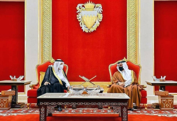 Prince Mansour Bin Miteb, minister of state, member of the Cabinet and advisor to the Custodian of the Two Holy Mosques, conveyed the condolences of the Saudi leadership to the Bahraini King.