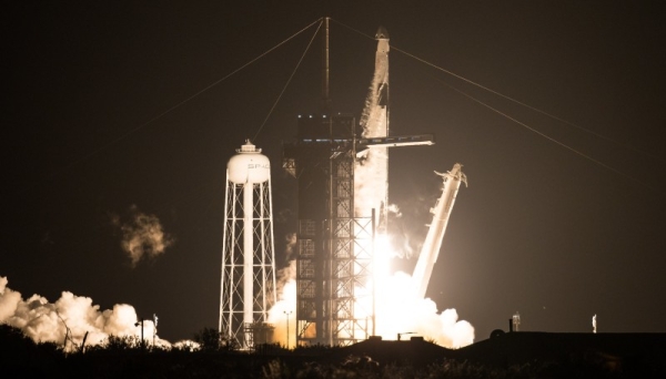A SpaceX spacecraft carrying four astronauts soared into outer space on Sunday — marking the kick-off of what NASA hopes will be years of the company helping to keep the International Space Station fully staffed. — Courtesy photo
