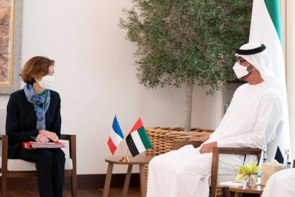 Crown Prince of Abu Dhabi Sheikh Mohamed bin Zayed Al Nahyan, who is also the deputy supreme commander of the armed forces in the United Arab Emirates, received on Monday French Minister of the Armed Forces Florence Parly. — File photos