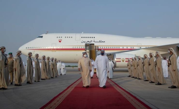 Bahrain's King Hamad bin Isa Al Khalifa arrived in the United Arab Emirates on Tuesday. He is accompanied by Sheikh Nasser bin Hamad Al Khalifa, the king’s representative for humanitarian works and youth affairs. — Courtesy photos