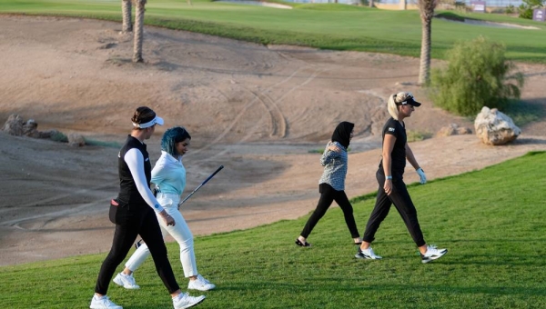 Golf Saudi CEO Majed Al Sorour (second right) is behind the scheme
