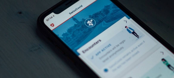 A coronavirus trace and track app is displayed on a mobile phone screen. — Courtesy photo
