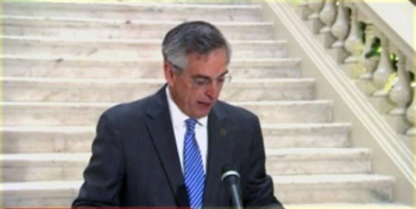 Georgia Secretary of State Brad Raffensperger announcing the US Elections results.